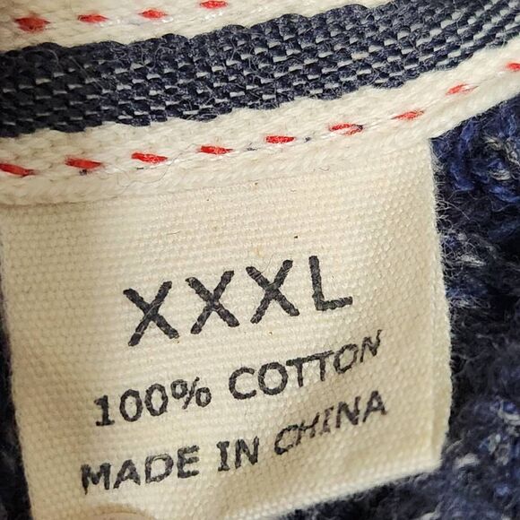 Weatherproof vintage waffle knit sweater heathered blue XXL - Picture 6 of 8